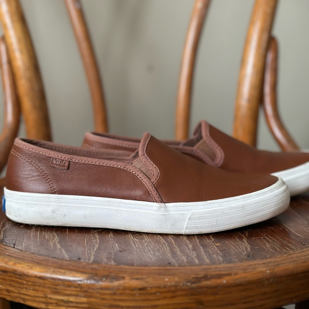 WOMEN'S KEDS DOUBLE DECKER LEATHER SNEAKERS
